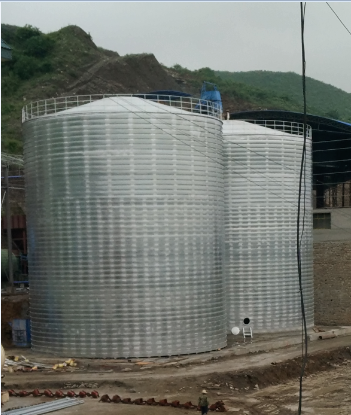 阿拉善粮食钢板仓的安装全过程不用热焊接